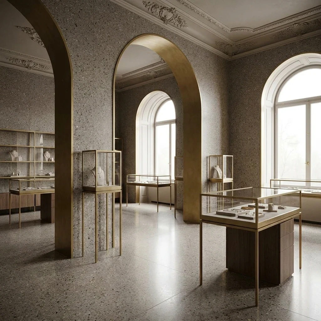Интерьер с поверхностями Terrazzo