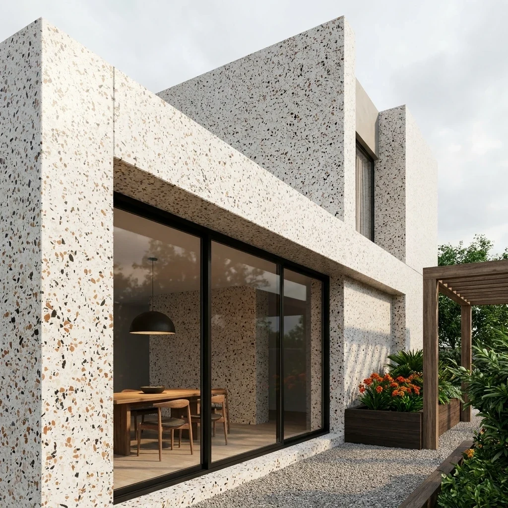 Terrazzo на фасаде